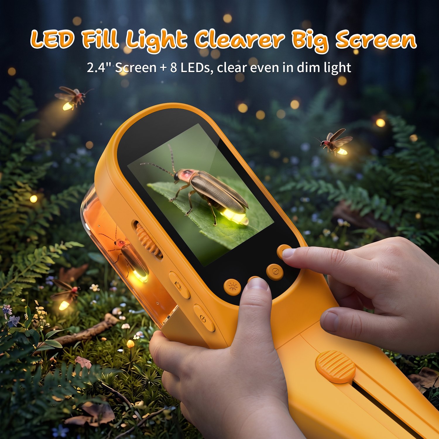 OAEBLLE Digital Bug Catcher Kit with 2.4" IPS Screen & 500X Zoom – 9-in-1 STEM Nature Exploration Toy - Image 4