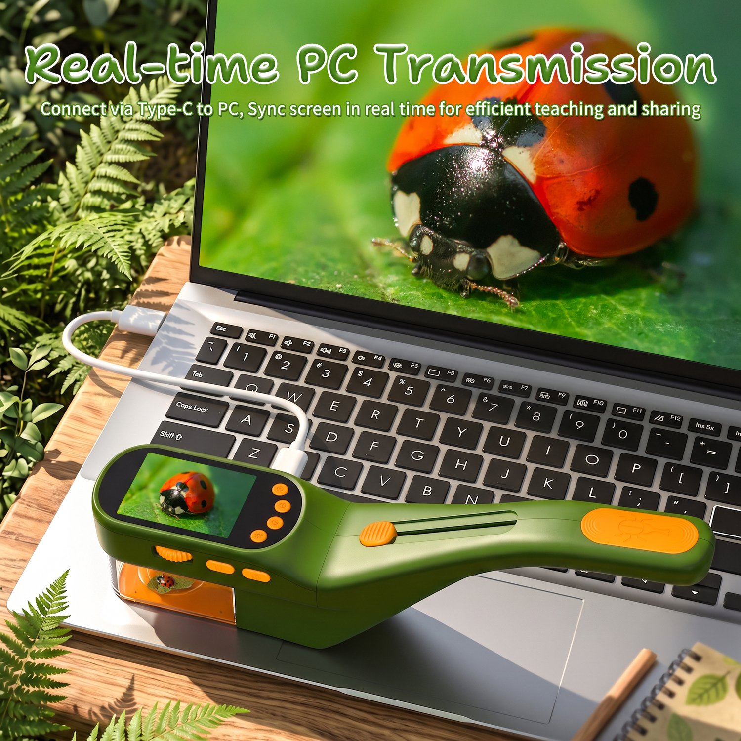 OAEBLLE Digital Bug Catcher Kit with 2.4" IPS Screen & 500X Zoom – 9-in-1 STEM Nature Exploration Toy - Image 6