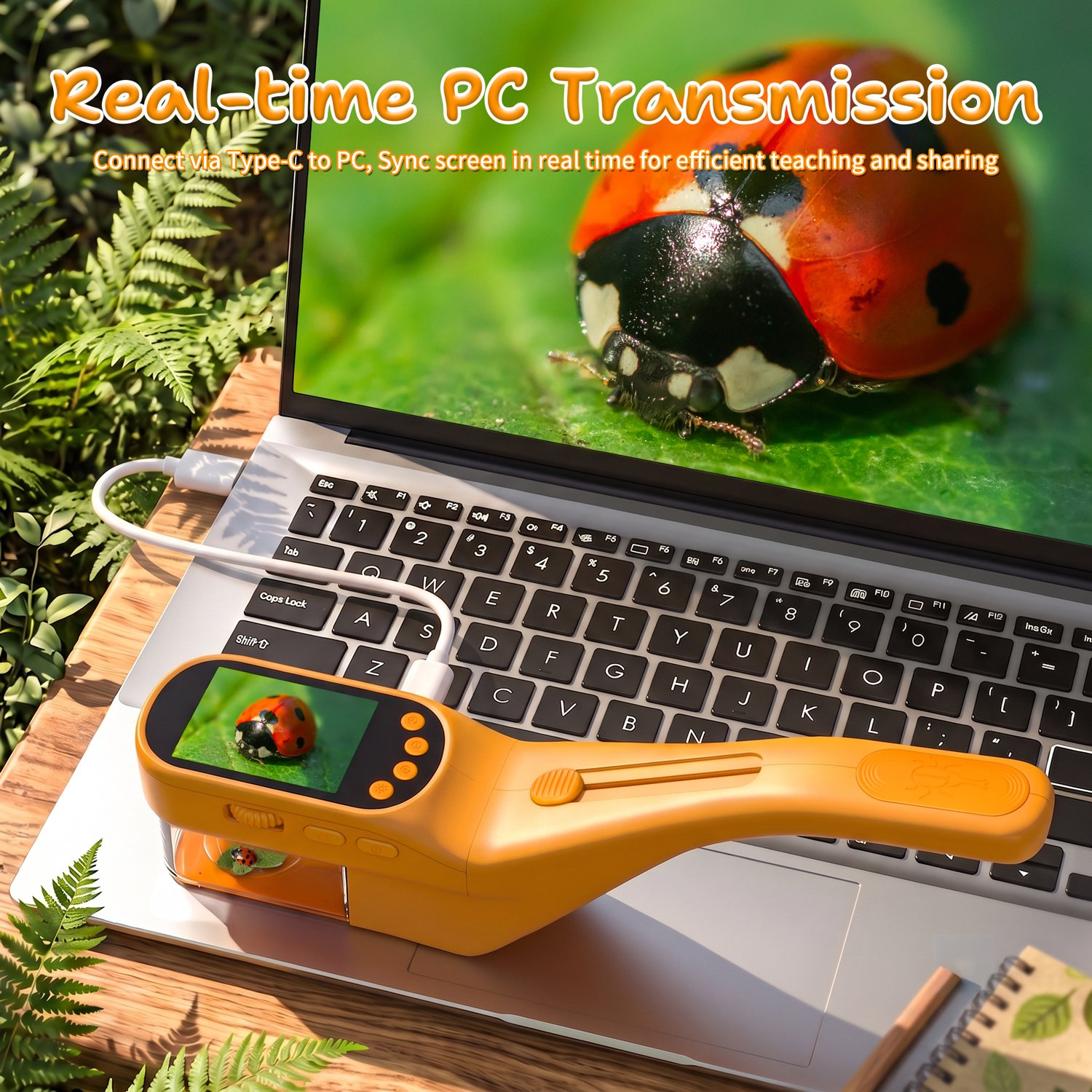OAEBLLE Digital Bug Catcher Kit with 2.4" IPS Screen & 500X Zoom – 9-in-1 STEM Nature Exploration Toy - Image 6