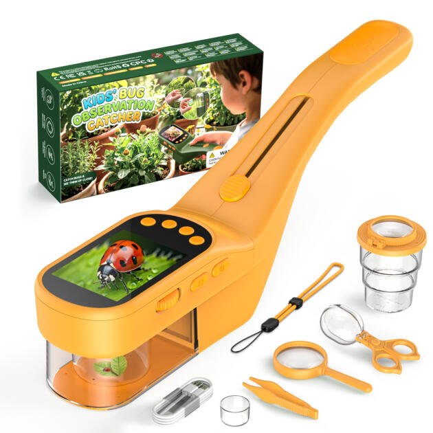 OAEBLLE Digital Bug Catcher Kit with 2.4" IPS Screen & 500X Zoom – 9-in-1 STEM Nature Exploration Toy